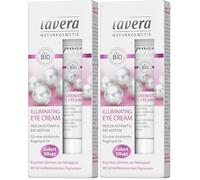 Lavera Cuidado Facial Iluminador Crema de ojos perla, 1er Pack (1 x 15 ml) (Paquete de 2)