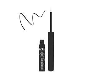 lavera Delineador de ojos líquido, negro 01, duradero y a prueba de manchas, sin migas ni manchas, aplicador de fieltro preciso, cosméticos naturales, 1 pieza