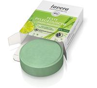 lavera Gel de ducha firme Happy Freshness - con lima orgánica y hierba de limón orgánica - limpia la piel suavemente sin secarla - 3 veces más duradero que el gel de ducha líquido - cosmética natural