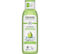 lavera Gel de ducha refrescante, lima orgánica y hierba de limón orgánica, cosmética natural, vegana, gel de ducha, pH neutro, limpia especialmente suavemente, 1 x 250 ml