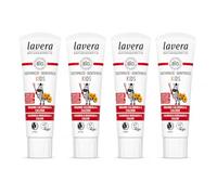 lavera Kids Dentífrico Infantil Sin Flúor Pack 4 Unidades - Pasta Dental Natural para Niños - Con Caléndula Bio y Calcio - 4 x 75 ml