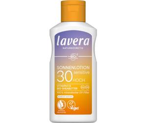 lavera Loción solar Sensitiv SPF 30 - Crema solar sin filtro UV químico - para pieles sensibles - resistente al agua - vegano - cosmética natural - 100 ml