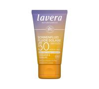 lavera Loción solar Sensitiv UPF 50 - Crema solar para rostro y escote - sin filtro UV químico - para pieles sensibles - vegano - cosmética natural - 40 ml