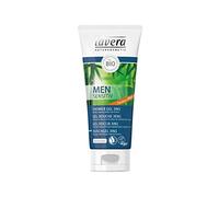 lavera Men Sensitiv Gel de Ducha 3 en 1 con Bambú y Guaraná - vegano - cosméticos naturales 100% certificados - cuidado de la piel - 1 unidad (200 ml)