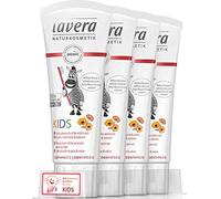 lavera Pasta De Dientes Para Niños Sin Fluoruro ∙ Vegano ✔ Pasta Dentífrica biológico ✔ Cosméticos naturales 100% certificados ✔ 4 Recipientes de 75 ml - Total: 300 ml