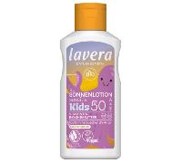 lavera Loción solar Sensitiv Kids SPF 50 - Crema solar para niños - sin filtro UV químico - para pieles sensibles - resistente al agua - vegano - cosmética natural - 100 ml