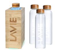 LaVie Premium - Purificador de agua de bambú innovador con luz UVA, sin consumibles. Convierte tu agua del grifo en agua dulce y deliciosa en 15 MN - Pack 4 L