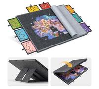 Lavievert Rompecabezas inclinable de 2000 piezas con 8 cajones coloridos y cubierta, mesa plegable con caballete integrado ajustable de 4 ángulos, mesas ligeras para adultos