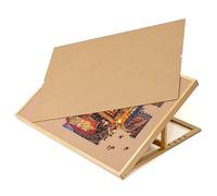 Lavievert Tablero de Rompecabezas Inclinable de 1500 Piezas con Cubierta de Madera, Ajustable con Caballete/Soporte Integrado, Portátil con Mesa de Franela
