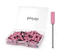 Lavinda Pequeñas bandas de lijado para uñas, 80 bandas de lijado extrafinas para taladro de uñas con broca de mandril de 3,1 mm para uñas acrílicas, eliminación de gel, modelado, pulido, uso en salón