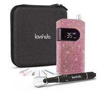 Lavinda Taladro de uñas profesional, lima eléctrica de uñas de 35000 RPM para uñas de gel acrílico, kit de taladro de uñas portátil inalámbrico con motor sin núcleo, herramientas de forma de manicura