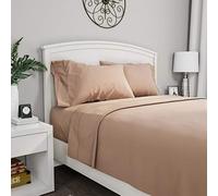 Lavish Home 1200 3-Piece Sheet Set, Twin, Bone