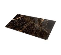 Lavita Azulejos de gres porcelánico para pared y suelo, color negro dorado, brillante, 60 x 120 cm, resistente a las heladas, calidad rectificada, 1,44 m2 por paquete