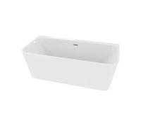 LAVITA Bañera de pared independiente Mensola 1700 acrílico 1700 170x80x60 cm| Bañera rectangular | moderna | bañera acrílica independiente para 2 personas | 280 L | Revestimiento antimicrobiano |