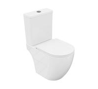 Lavita Nuo 3.0 Inodoro de pie sin borde de descarga universal con cierre suave Asiento de inodoro, Cerámica sanitaria