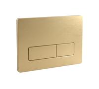 LAVITA Placa de accionamiento, pulsador, botón de descarga de inodoro, mecanismo de accionamiento, botón de descarga de agua, regulador de agua, botón dorado cepillado LAV 200.3.2, elemento de pared