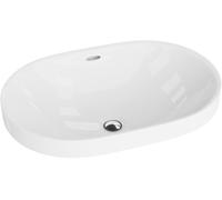 LaVita Puebla lavabo 60x39 cm oval empotrado blanco 5900378301677