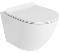 LaVita Sofi taza de inodoro con asiento de cierre suave de pie sin reborde blanco brillante 5900378332558