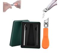 Lavito Nail Clipper, Caurat Slanted Nail Clippers, Wide Jaw Opening Anti-Splash Slanted Nail Clipper, Ultra Sharp Large Anti-Splash 25° Slant Edge Nailclipper for Women and Men (Orange-1set)