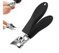 Lavito Nail Clipper, Lavito Slanted Nail Clippers Wide Jaw, No Mess, Heavy Duty Anti-Splash Toenail Clippers, Ingrown Toenail Sharp, Achieve A Flawless Cut With Ease For Women Men (Black)
