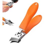 Lavito Nail Clipper, Lavito Slanted Nail Clippers Wide Jaw, No Mess, Heavy Duty Anti-Splash Toenail Clippers, Ingrown Toenail Sharp, Achieve A Flawless Cut With Ease For Women Men (Orange)