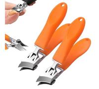 Lavito Nail Clipper, Lavito Slanted Nail Clippers Wide Jaw, No Mess, Heavy Duty Anti-Splash Toenail Clippers, Ingrown Toenail Sharp, Achieve A Flawless Cut With Ease For Women Men (Orange*2)