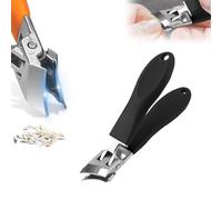 Lavito Nail Clipper,Lavito Slanted Nail Clippers,Wide Jaw Opening Anti-Splash Slanted Nail Clipper for Ingrown Nails and Thick Toenails (Black)