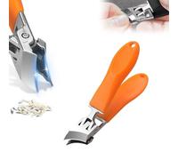 Lavito Nail Clipper,Lavito Slanted Nail Clippers,Wide Jaw Opening Anti-Splash Slanted Nail Clipper for Ingrown Nails and Thick Toenails (Orange)