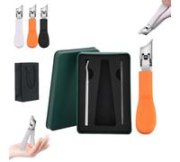 Lavito Nail Clipper,Lavito wide jaw opening anti-splash slanted nail clipper,Curved Toenail Clippers,No Mess,Achieve A Flawless Cut With Ease For Women Men (Aset)