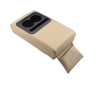 LAVIYE Almohada Interior de los apoyabrazos del Coche para BMW X5 X5M E53 E70 F15 G05 F95 25i, Antideslizante y Resistente al Desgaste Accesorios para Coche,A Beige