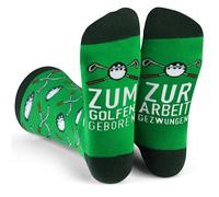 Lavley Nacido para jugar al golf, calcetines obligados a trabajar para hombres que juegan al golf, dorado, Talla única