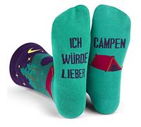 Lavley Prefiero calcetines regalo divertido para hombres y mujeres, Camping (turquesa), Talla única