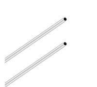 LAVMHAB 6063 Tubos de aluminio 8 mm OD/diámetro exterior x 1,0 mm grosor de pared, 300 mm de longitud, tubo redondo de aluminio tubos rectos sin costuras (2 unidades)