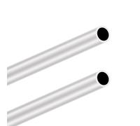 LAVMHAB 6063 Tubos de aluminio de 22 mm OD/diámetro exterior x 2,0 mm de grosor de pared, 300 mm de longitud, tubo redondo de aluminio, tubos rectos sin costuras (2 unidades)