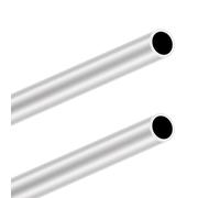 LAVMHAB 6063 Tubos de aluminio de 24 mm OD/diámetro exterior x 2,0 mm de grosor de pared, 300 mm de longitud, tubo redondo de aluminio, tubos rectos sin costuras (2 unidades)