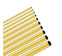 LAVMHAB Kit de tubos de latón de 2mm 2,5mm 3mm 4mm 5mm 6mm 7mm 8mm 9mm 10mm OD x 0,2mm de grosor de pared, de 300mm de longitud, tubos redondos de latón sin costuras (paquete de 10)