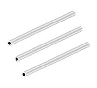 LAVMHAB Tubo de aluminio 6063 de 10 mm de diámetro exterior x 6 mm de diámetro interior de 2,0 mm de grosor de pared de 200 mm de longitud, tubos redondos de aluminio sin costuras (3 piezas)