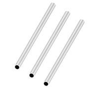 LAVMHAB Tubo de aluminio 6063 de 10 mm de diámetro exterior x 8 mm de diámetro interior de 1,0 mm de grosor de pared de 200 mm de longitud, tubo redondo de aluminio sin costuras (3 piezas)