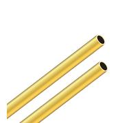 LAVMHAB Tubo de latón de 10 mm de diámetro exterior x 1,0 mm de grosor de pared de 300 mm de longitud, tubos redondos de latón sin costuras para manualidades, 2 unidades