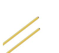 LAVMHAB Tubo de latón de 4 mm de diámetro exterior x 1 mm de grosor de pared de 300 mm de longitud, tubos redondos de latón sin costuras para manualidades, 2 unidades