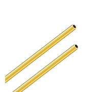 LAVMHAB Tubo de latón de 6 mm de diámetro exterior x 1,0 mm de grosor de pared de 300 mm de longitud, tubos redondos de latón sin costuras para manualidades, 2 unidades