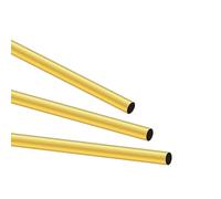LAVMHAB Tubo de latón de 7 mm de diámetro exterior x 0,2 mm de grosor de pared de 300 mm de longitud, tubos redondos de latón sin costuras para manualidades (3 piezas)