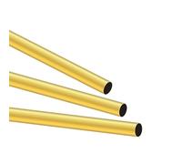 LAVMHAB Tubo de latón de 9 mm de diámetro exterior x 0,2 mm de grosor de pared de 300 mm de longitud, tubos redondos de latón sin costuras para manualidades (3 piezas)