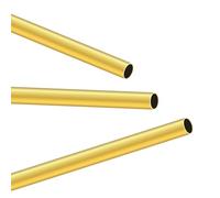 LAVMHAB Tubo de latón de 9 mm de diámetro exterior x 0,5 mm de grosor de pared de 300 mm de longitud, tubos redondos de latón sin costuras para manualidades (3 piezas)