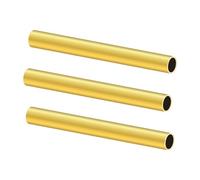 LAVMHAB Tubo redondo de latón de 10 mm de diámetro exterior x 0,75 mm de grosor de pared x 200 mm de longitud, tubos de latón redondos sin costuras para manualidades (3 unidades)