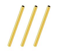 LAVMHAB Tubo redondo de latón de 6 mm de diámetro exterior x 0,5 mm de grosor de pared x 200 mm de longitud, tubos de latón redondos sin costuras para manualidades (3 unidades)