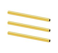 LAVMHAB Tubo redondo de latón de 6 mm de diámetro exterior x 0,75 mm de grosor de pared x 200 mm de longitud, tubos de latón redondos sin costuras para manualidades (3 unidades)