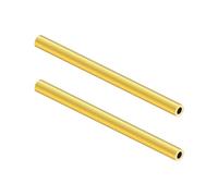 LAVMHAB Tubo redondo de latón de 7 mm de diámetro exterior x 1,5 mm de grosor de pared x 200 mm de largo, tubos de latón redondos sin costuras para manualidades (2 unidades)