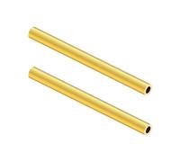 LAVMHAB Tubo redondo de latón de 8 mm de diámetro exterior x 1,5 mm de grosor de pared x 200 mm de longitud, tubos de latón redondos sin costuras para manualidades (2 unidades)