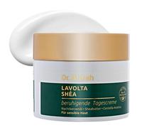 LAVOLTA Crema de día de manteca de karité, hidratante calmante para el rostro para pieles secas y sensibles con aceite de onagra, centella asiática y vitamina E 100ml - vegana sin perfume ph-neutral
